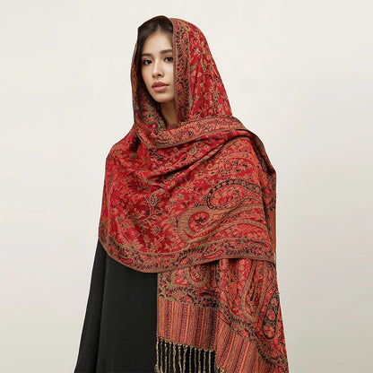 Embroidered Voile Scarf Hijab