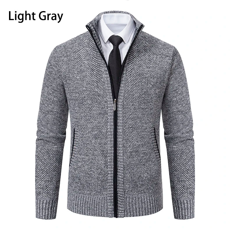 Men's Casual Fleece Sweater Coat