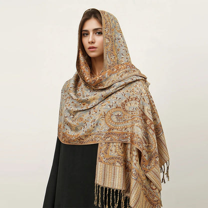 Embroidered Voile Scarf Hijab