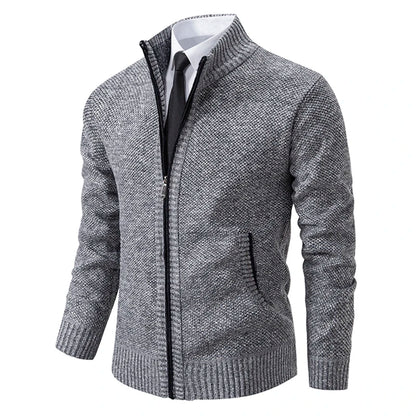 Men's Casual Fleece Sweater Coat