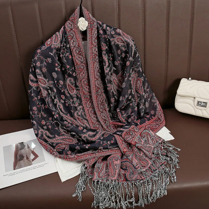 Embroidered Voile Scarf Hijab