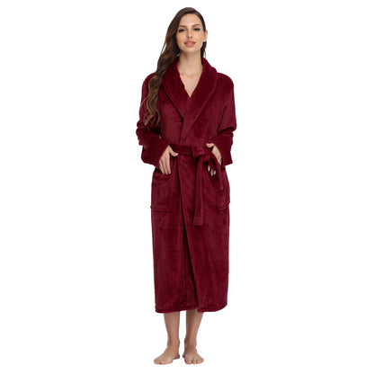 Peignoir Long en Flanelle d'Hiver