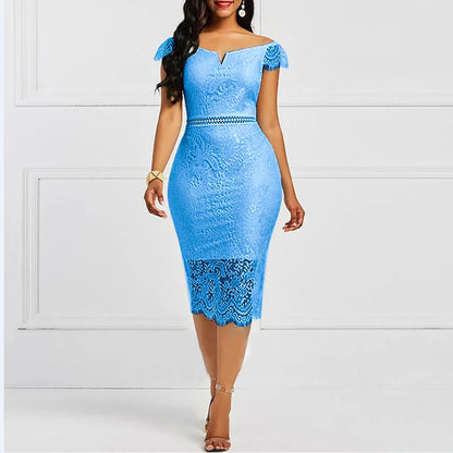 Robe Midi V-Neck Slim Fit