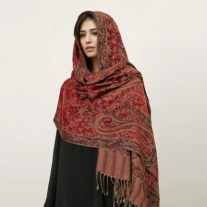 Embroidered Voile Scarf Hijab