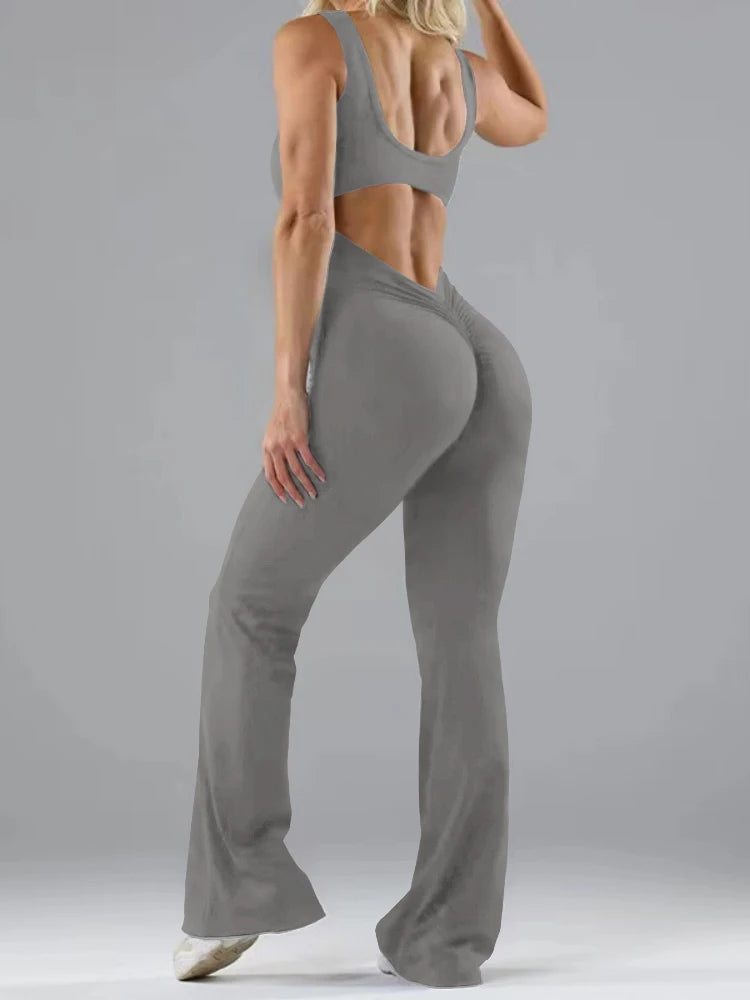 Fitness Backless Jumpsuits