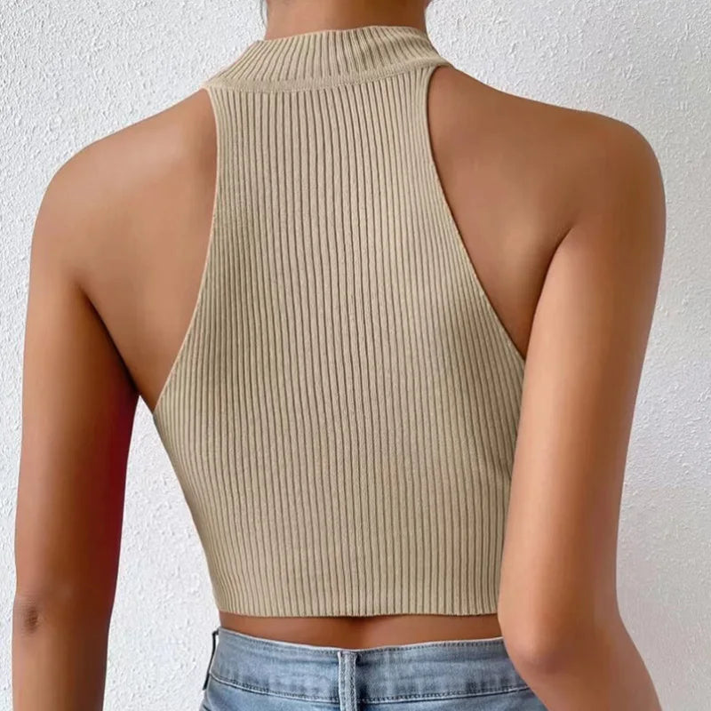 Top Halter Élégance Stretch