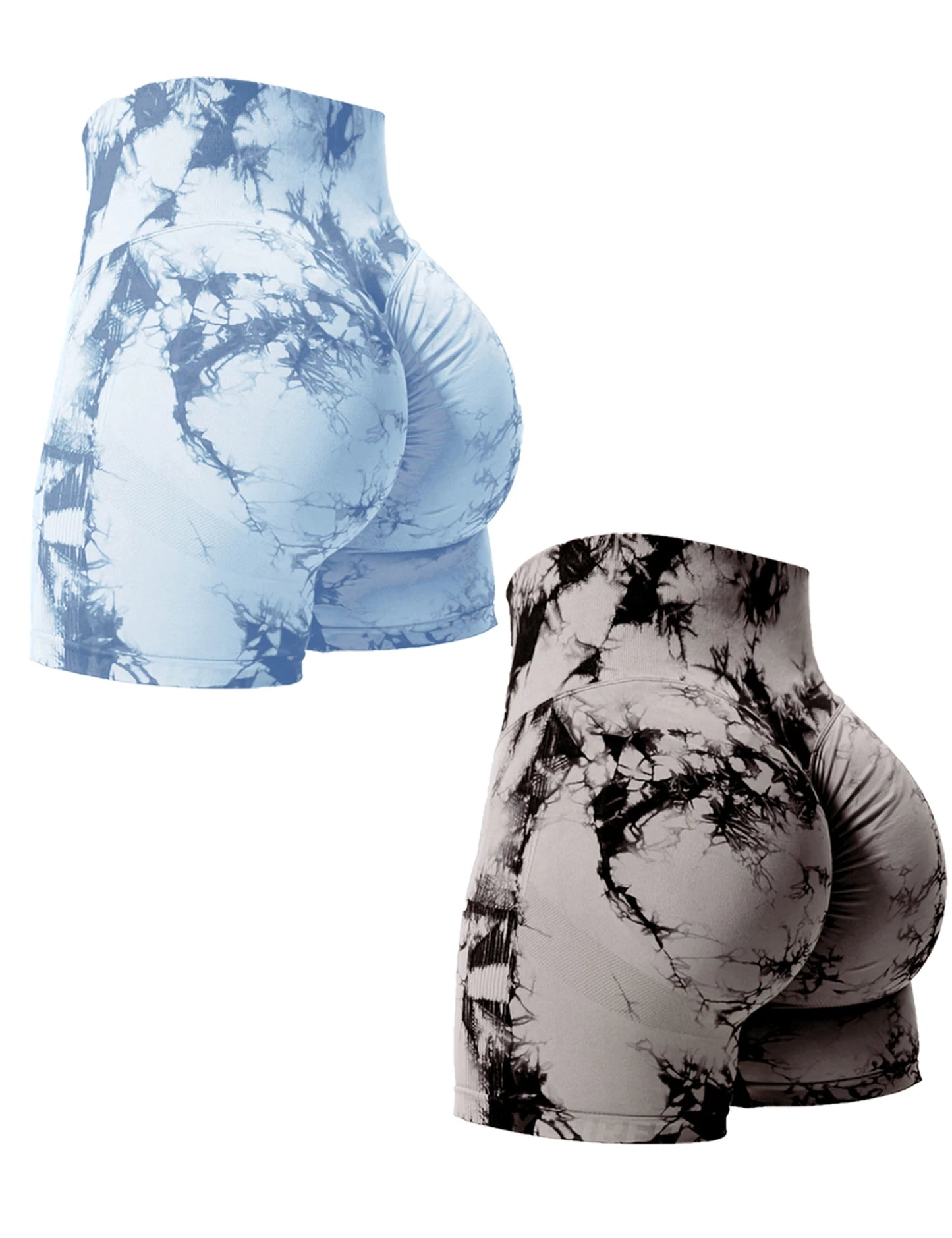 Short Tie-Dye Taille Haute Casual- 2 pièces