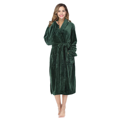 Peignoir Long en Flanelle d'Hiver