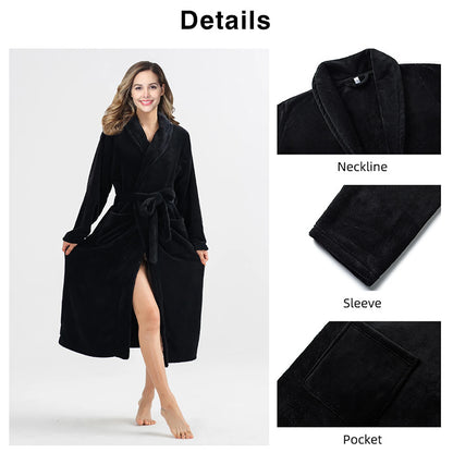 Peignoir Long en Flanelle d'Hiver