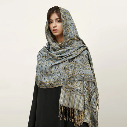 Embroidered Voile Scarf Hijab