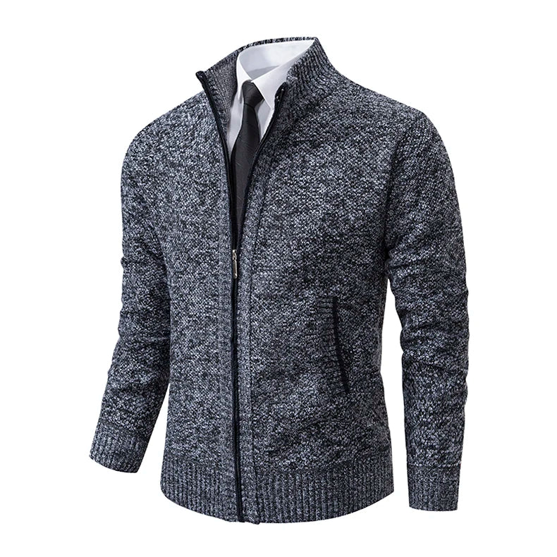 Men's Casual Fleece Sweater Coat