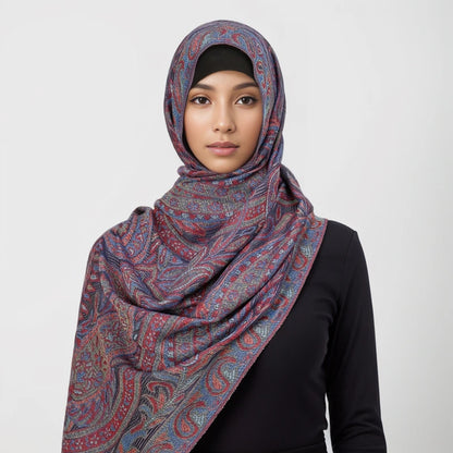 Embroidered Voile Scarf Hijab