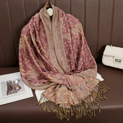 Embroidered Voile Scarf Hijab