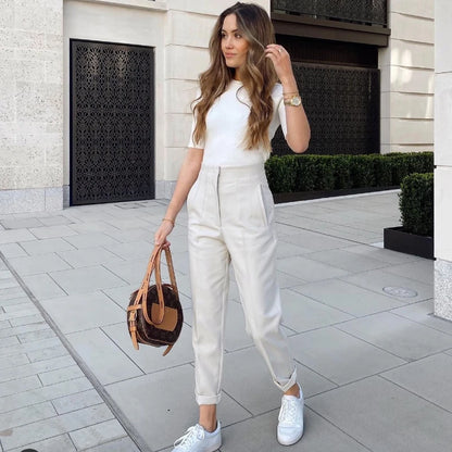 Pantalon Skinny Taille Haute