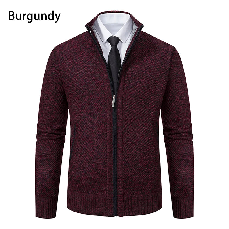 Men's Casual Fleece Sweater Coat