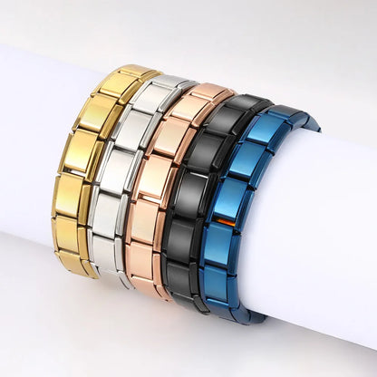 Bracelet Cuff Géométrique en Acier Inoxydable