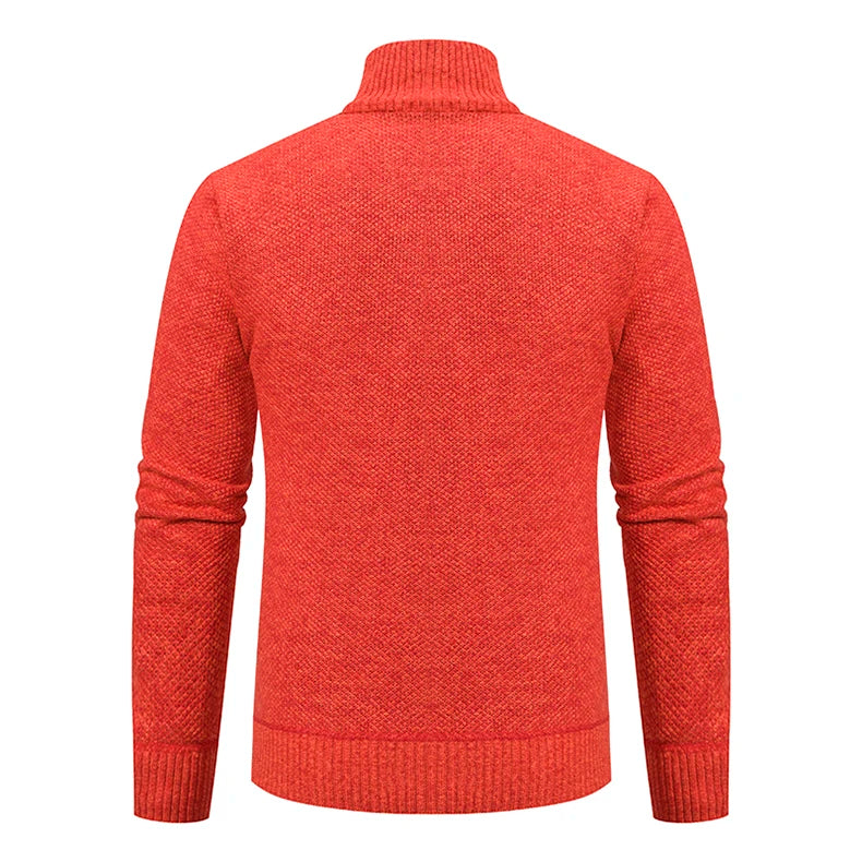 Men's Casual Fleece Sweater Coat