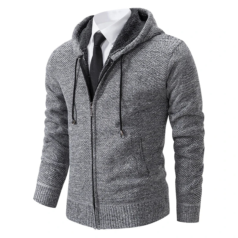 Men's Casual Fleece Sweater Coat