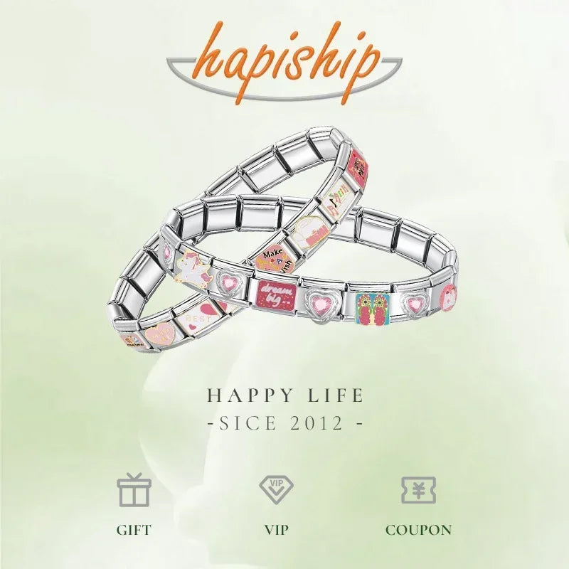 Hapiship Unisex Geometric Hologram Bracelet