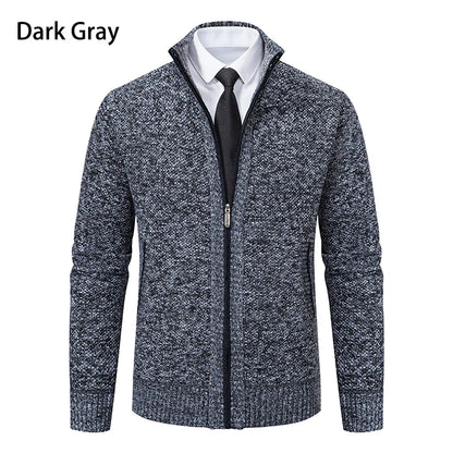 Men's Casual Fleece Sweater Coat