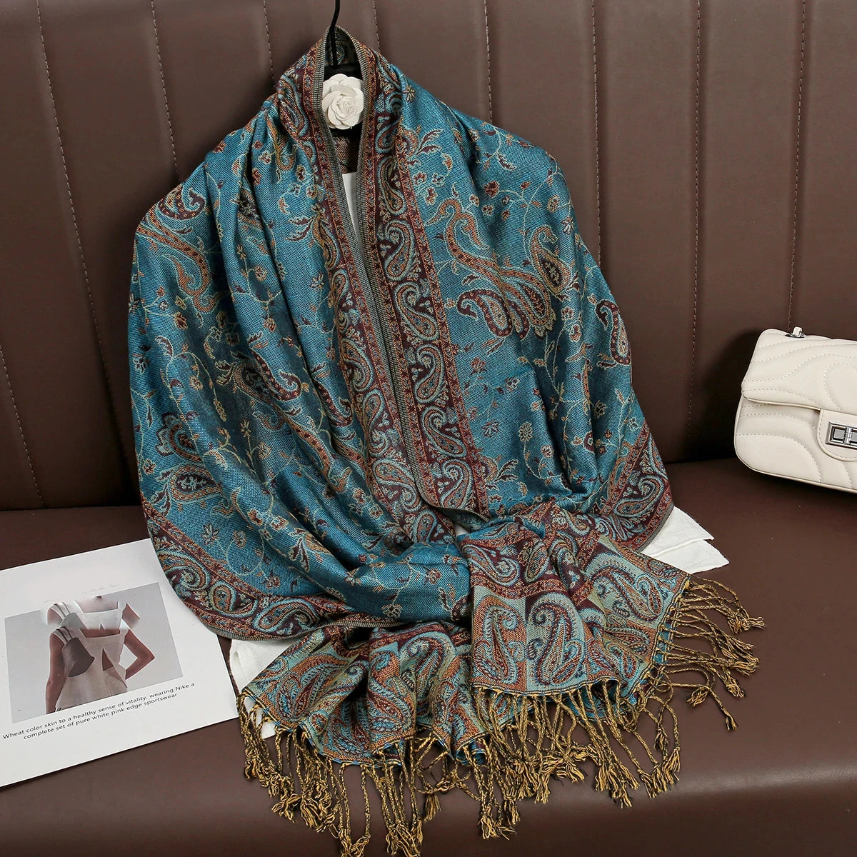 Embroidered Voile Scarf Hijab