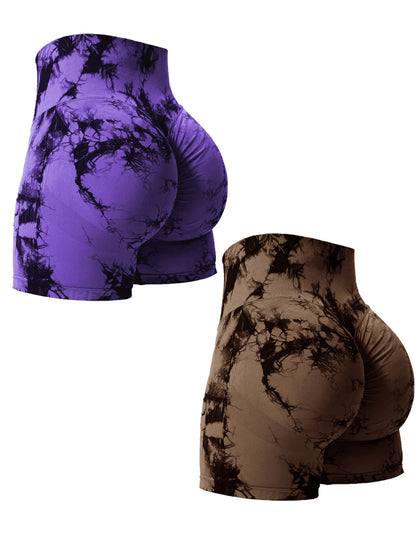 Short Tie-Dye Taille Haute Casual- 2 pièces