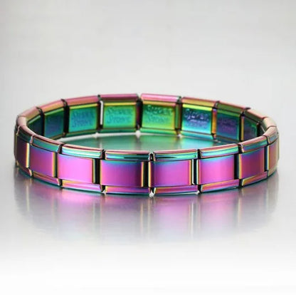 Bracelet Cuff Géométrique en Acier Inoxydable