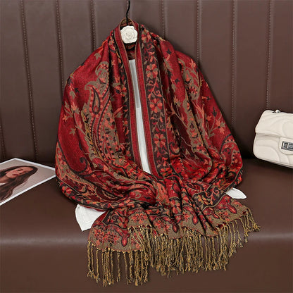 Embroidered Voile Scarf Hijab