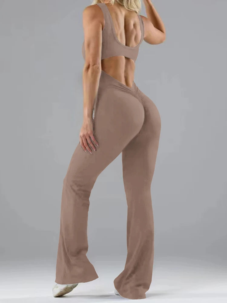 Fitness Backless Jumpsuits