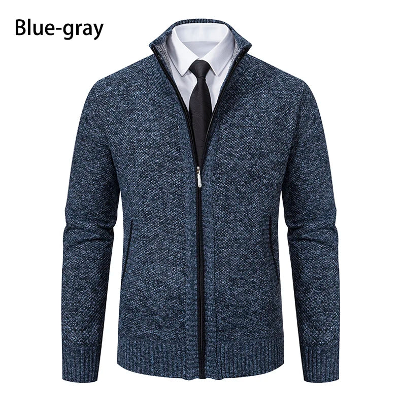 Men's Casual Fleece Sweater Coat