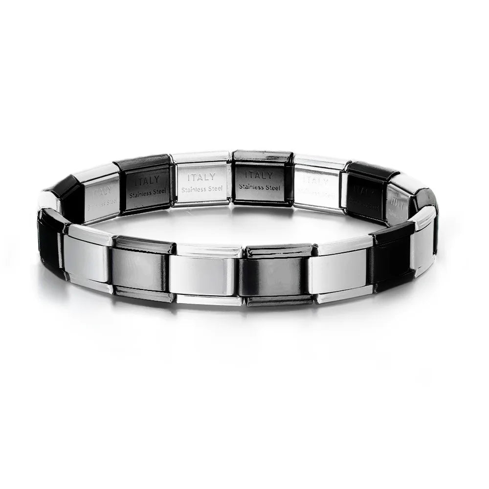 Bracelet Cuff Géométrique en Acier Inoxydable