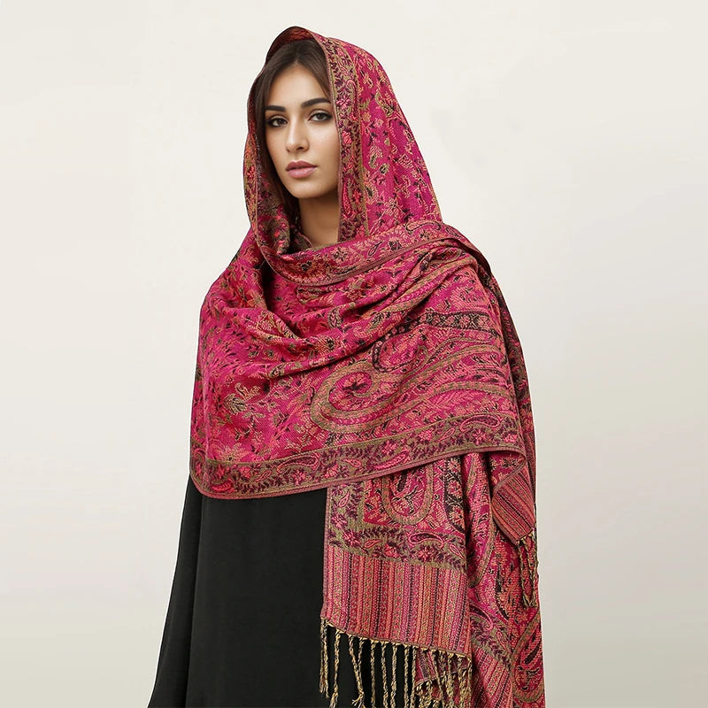 Embroidered Voile Scarf Hijab