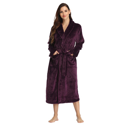 Peignoir Long en Flanelle d'Hiver