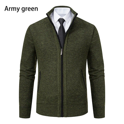 Men's Casual Fleece Sweater Coat