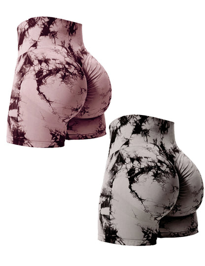 Short Tie-Dye Taille Haute Casual- 2 pièces
