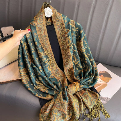 Embroidered Voile Scarf Hijab