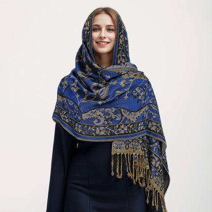 Embroidered Voile Scarf Hijab