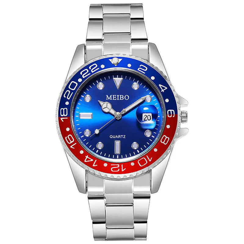 RUNERR Stainless Steel Quartz Wristwatch