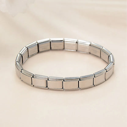 Bracelet Cuff Géométrique en Acier Inoxydable