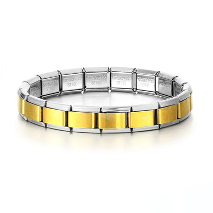 Bracelet Cuff Géométrique en Acier Inoxydable