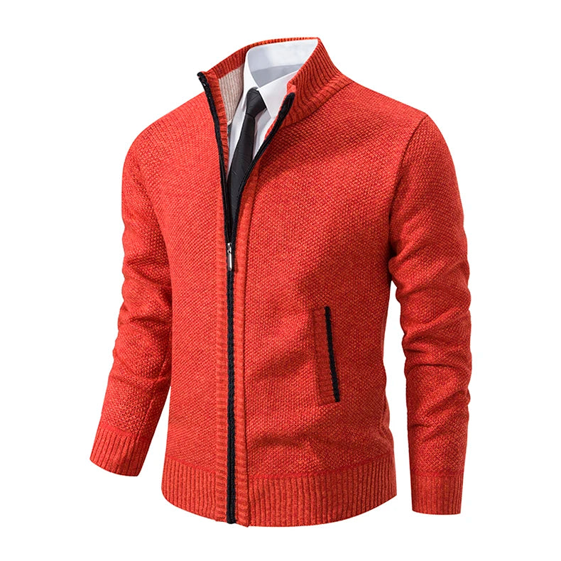 Men's Casual Fleece Sweater Coat