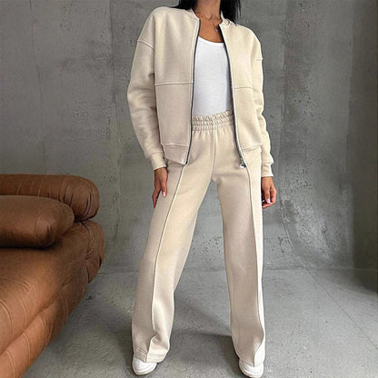 Ensemble Sport Chic – Veste Zippée & Pantalon Large